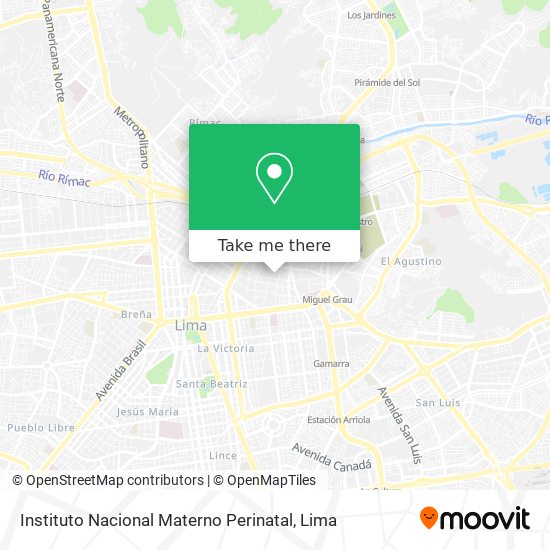 Instituto Nacional Materno Perinatal map