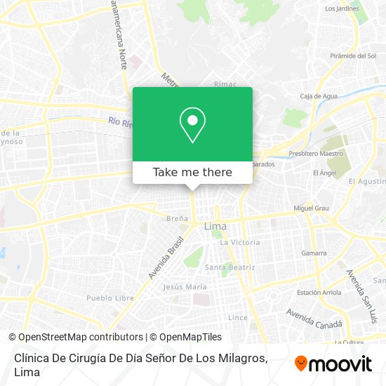 Clínica De Cirugía De Día Señor De Los Milagros map