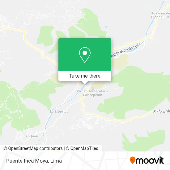 Puente Inca Moya map