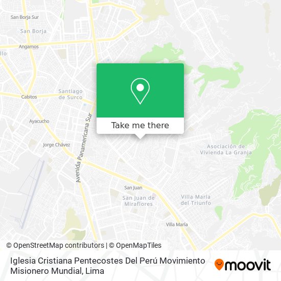 Iglesia Cristiana Pentecostes Del Perú Movimiento Misionero Mundial map