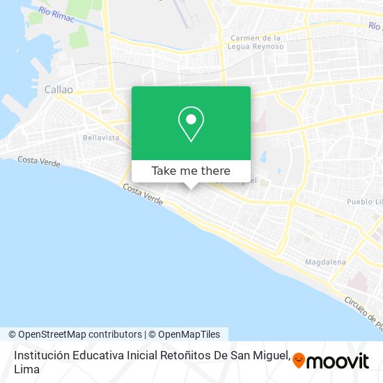 Mapa de Institución Educativa Inicial Retoñitos De San Miguel