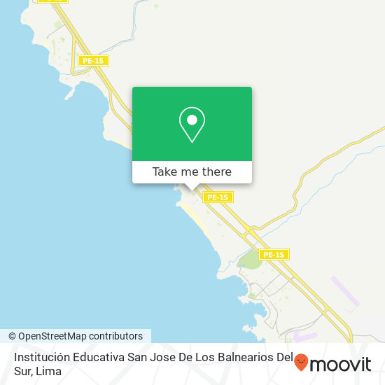 Mapa de Institución Educativa San Jose De Los Balnearios Del Sur