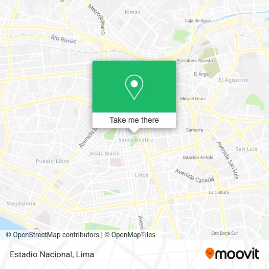 Mapa de Estadio Nacional