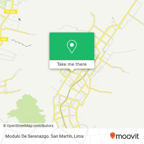 Modulo De Serenazgo. San Martín map