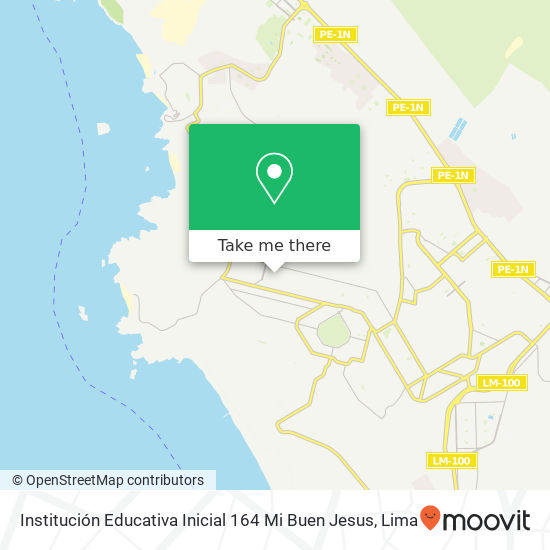 Mapa de Institución Educativa Inicial 164 Mi Buen Jesus
