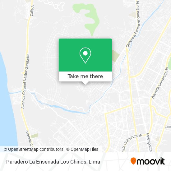 Mapa de Paradero La Ensenada Los Chinos