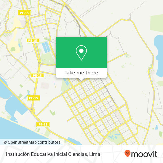 Institución Educativa Inicial Ciencias map