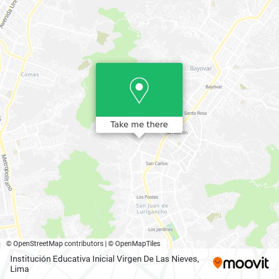 Institución Educativa Inicial Virgen De Las Nieves map