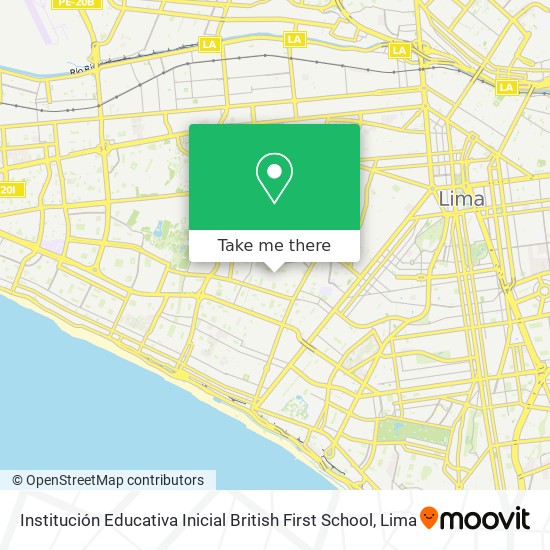 Institución Educativa Inicial British First School map