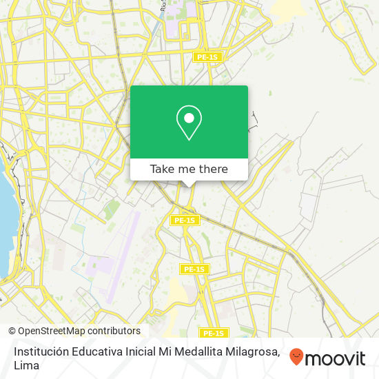 Mapa de Institución Educativa Inicial Mi Medallita Milagrosa