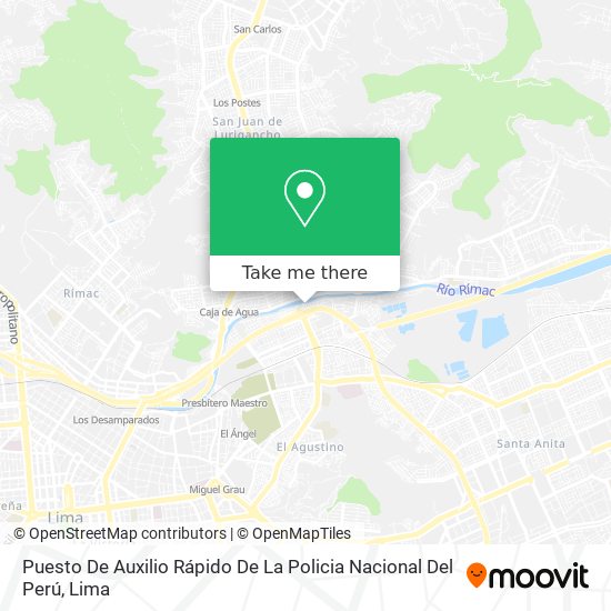 Puesto De Auxilio Rápido De La Policia Nacional Del Perú map