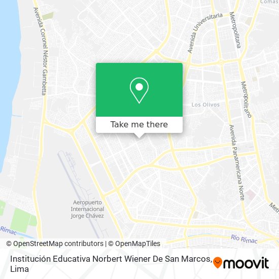 Mapa de Institución Educativa Norbert Wiener De San Marcos