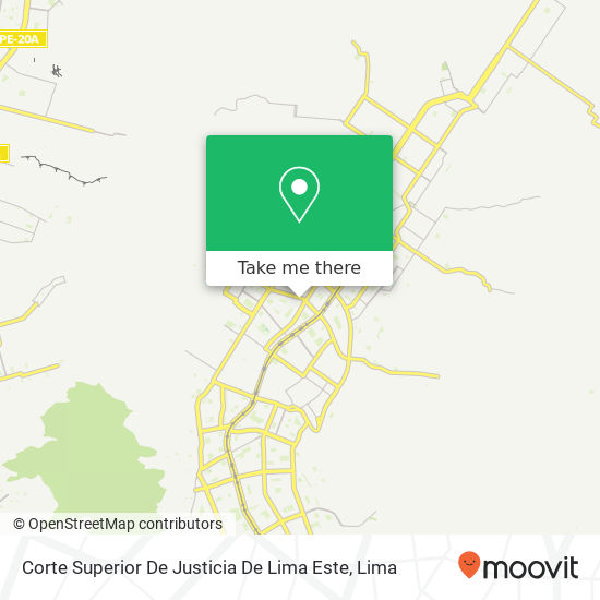 Corte Superior De Justicia De Lima Este map