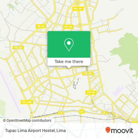 Tupac Lima Airport Hostel map