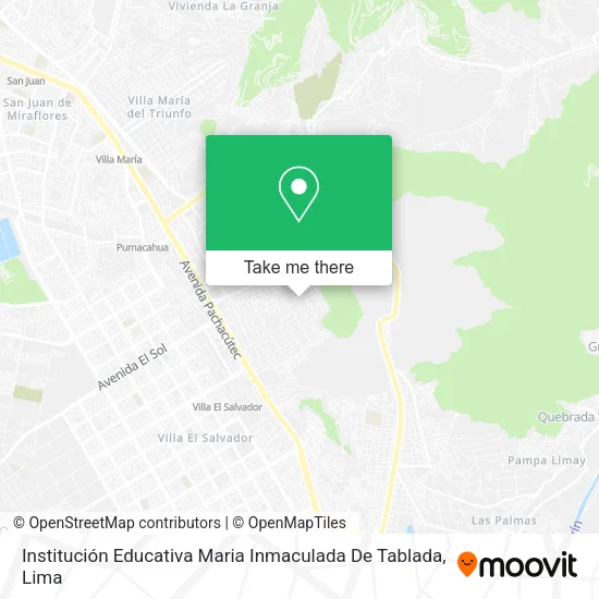Mapa de Institución Educativa Maria Inmaculada De Tablada