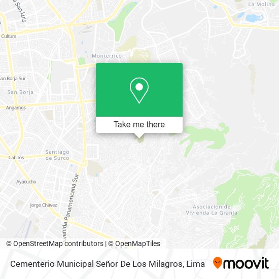 Cementerio Municipal Señor De Los Milagros map