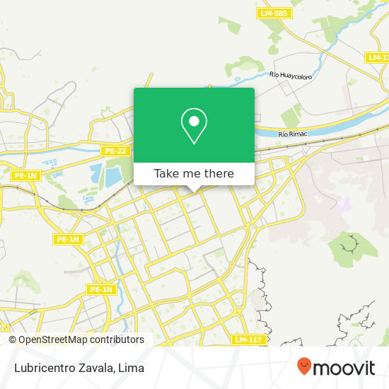 Lubricentro Zavala map