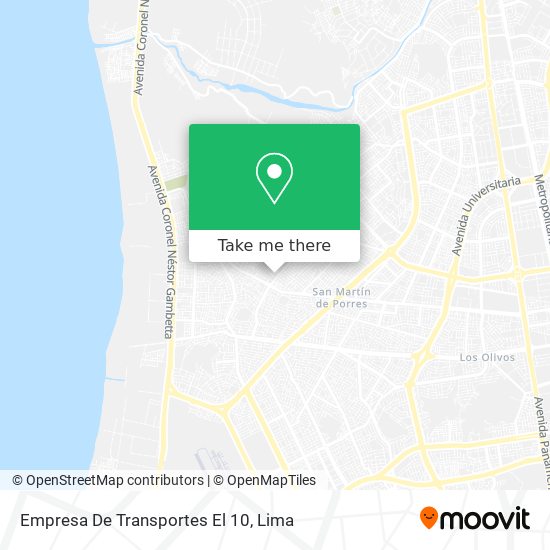 Empresa De Transportes El 10 map