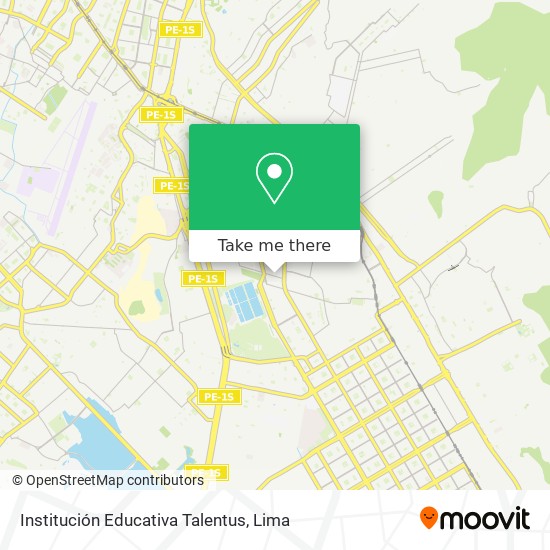 Mapa de Institución Educativa Talentus