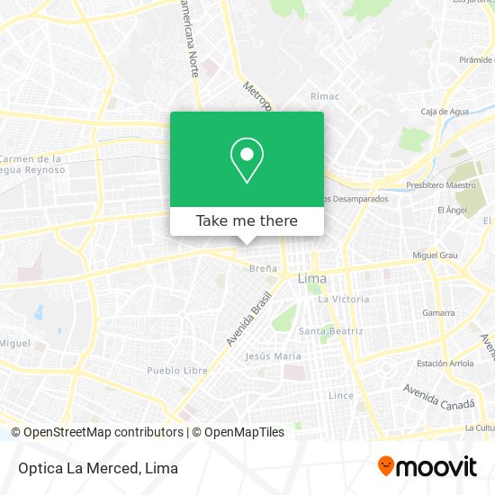 Optica La Merced map