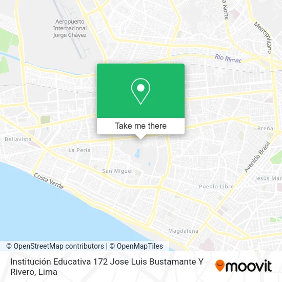 Mapa de Institución Educativa 172 Jose Luis Bustamante Y Rivero