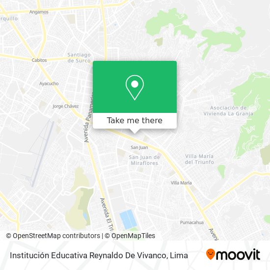 Mapa de Institución Educativa Reynaldo De Vivanco