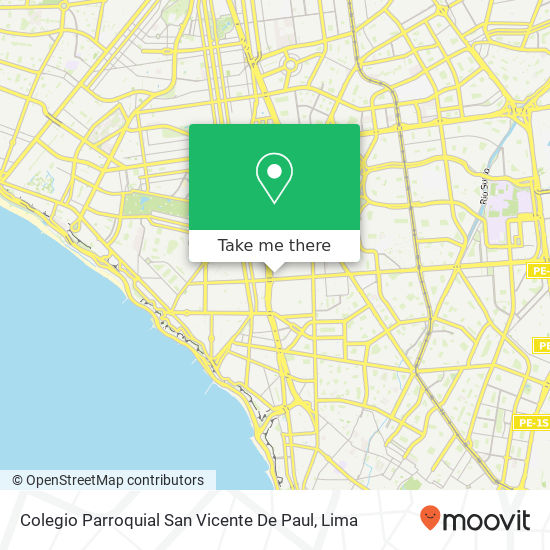 Mapa de Colegio Parroquial San Vicente De Paul