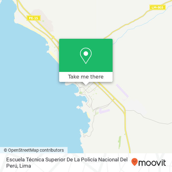 Escuela Técnica Superior De La Policía Nacional Del Perú map