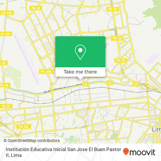 Mapa de Institución Educativa Inicial San Jose El Buen Pastor II