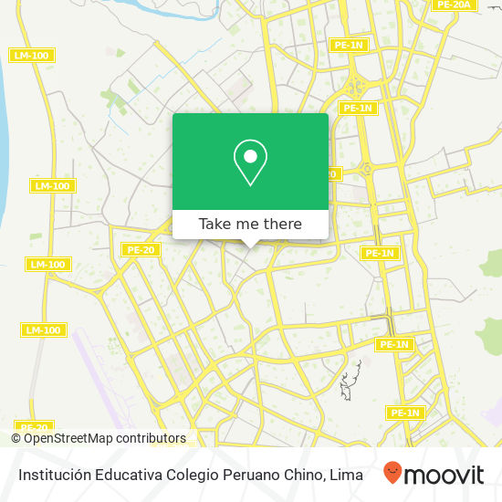Institución Educativa Colegio Peruano Chino map