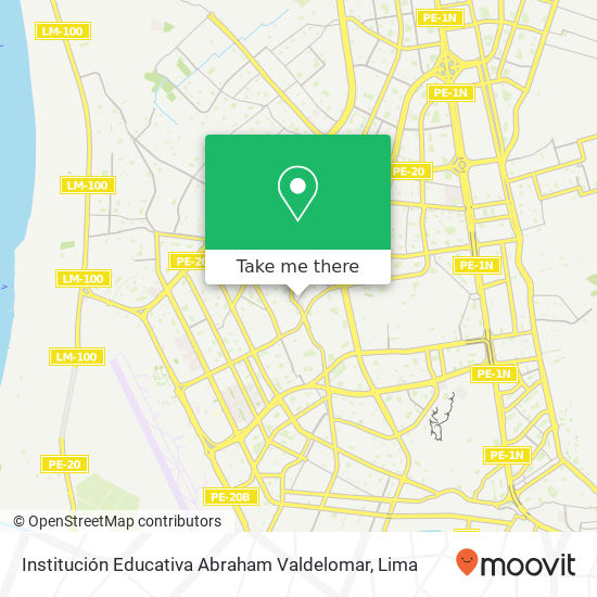 Institución Educativa Abraham Valdelomar map