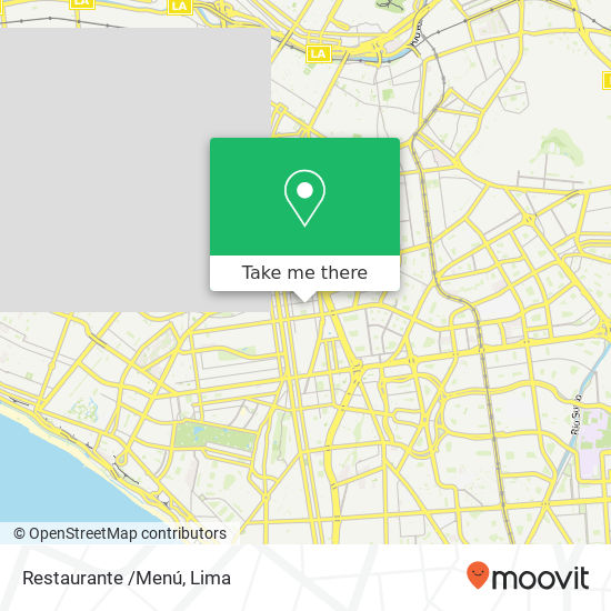 Restaurante /Menú map