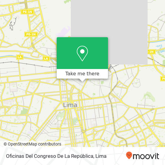 Oficinas Del Congreso De La República map