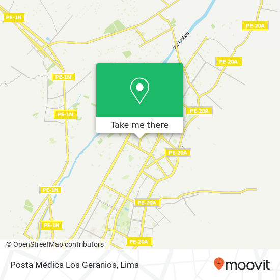 Posta Médica Los Geranios map