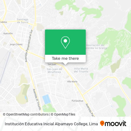 Mapa de Institución Educativa Inicial Alpamayo College