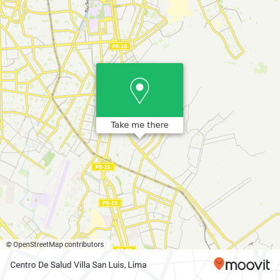 Centro De Salud Villa San Luis map