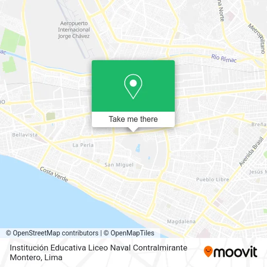 Mapa de Institución Educativa Liceo Naval Contralmirante Montero