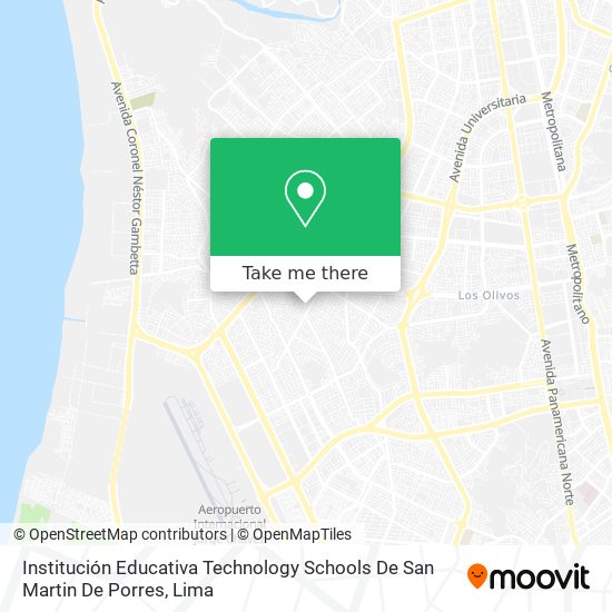 Institución Educativa Technology Schools De San Martin De Porres map