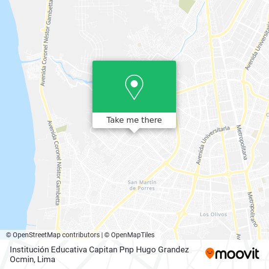 Mapa de Institución Educativa Capitan Pnp Hugo Grandez Ocmin