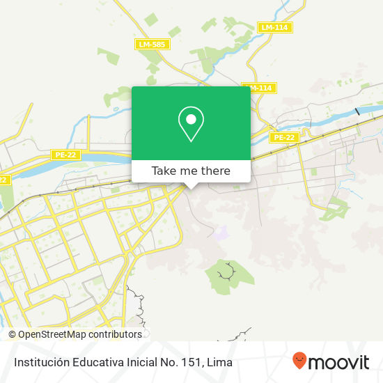 Institución Educativa Inicial No. 151 map