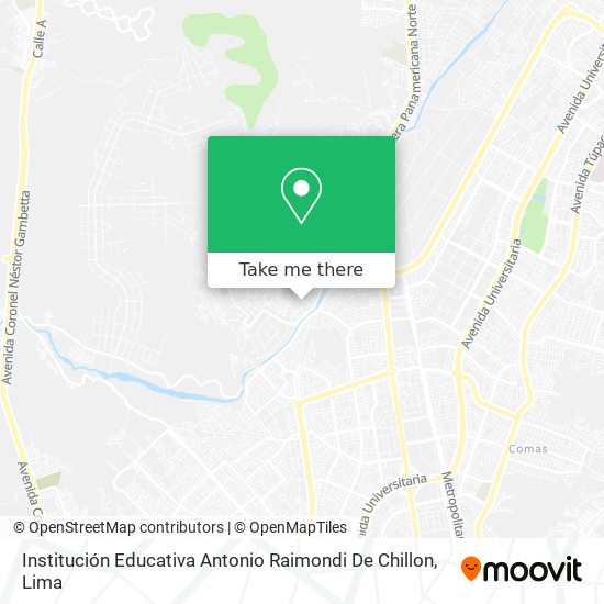 Institución Educativa Antonio Raimondi De Chillon map