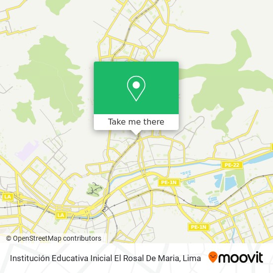 Mapa de Institución Educativa Inicial El Rosal De Maria