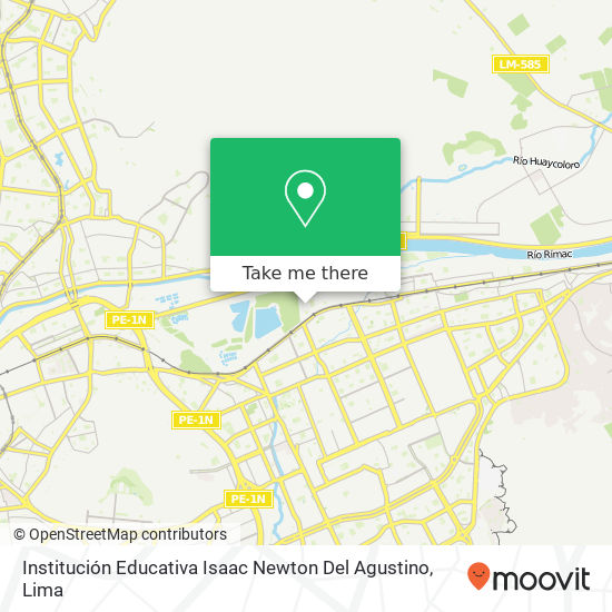 Institución Educativa Isaac Newton Del Agustino map