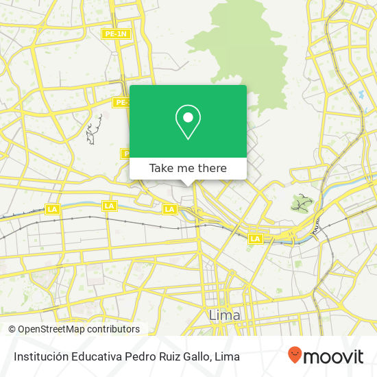 Mapa de Institución Educativa Pedro Ruiz Gallo