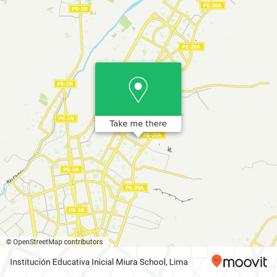 Institución Educativa Inicial Miura School map