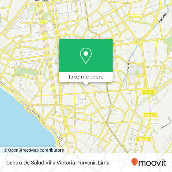 Mapa de Centro De Salud Villa Victoria Porvenir