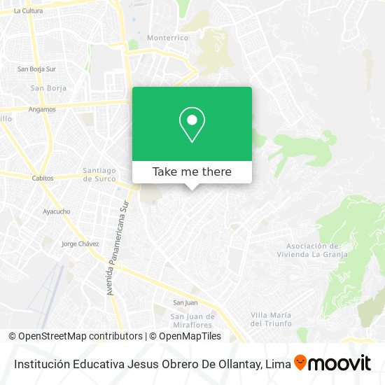 Mapa de Institución Educativa Jesus Obrero De Ollantay