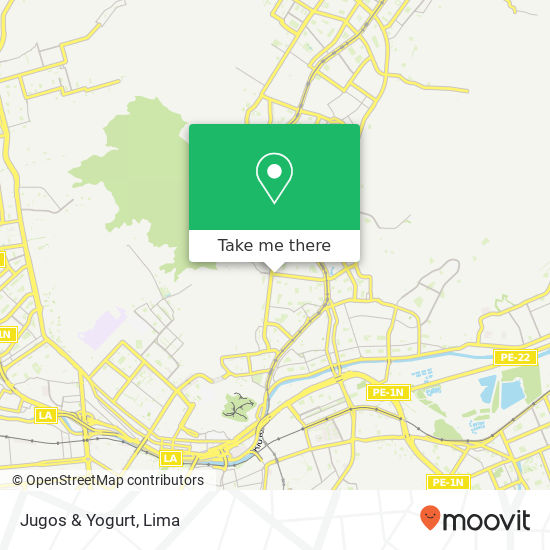 Jugos & Yogurt map