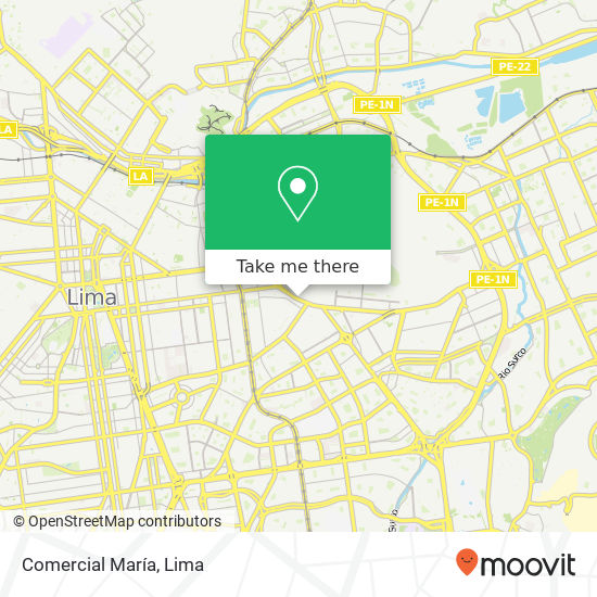 Comercial María map