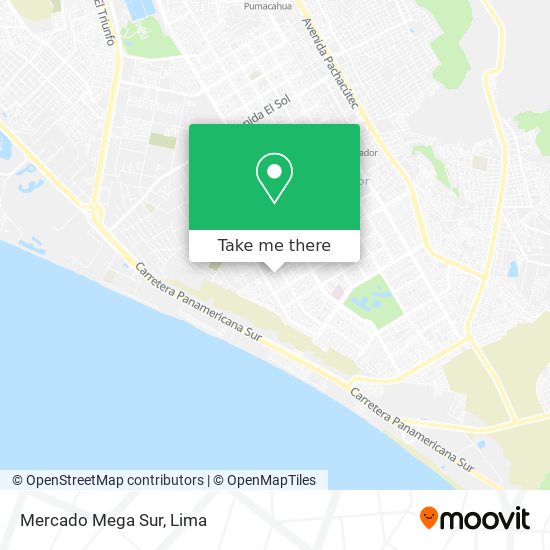 Mercado Mega Sur map